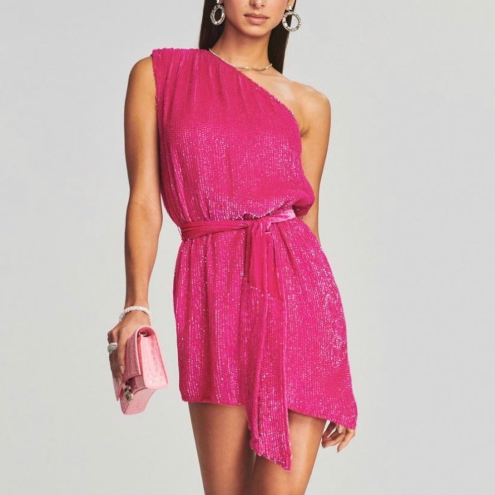 Ella Sequin Fuchsia Dress